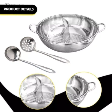 Nồi Shabu Shabu Vaveren Chia Lẩu Đôi Hương Vị - Dễ Vệ Sinh, Bộ Chia, Dùng cho Ký Túc Xá, Nhà Hàng, Tiệc Gia Đình