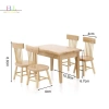 Nội thất nhà búp bê 1/12 Bàn ăn + Ghế mô phỏng LMWU - Giá ưu đãi 59.840đ 5
