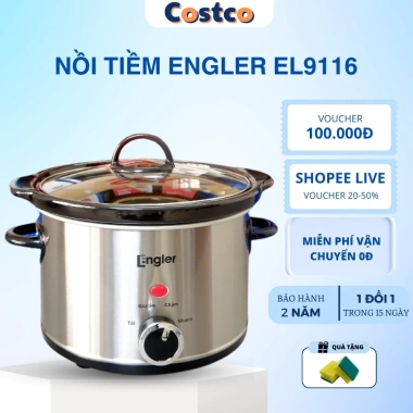 Nồi tiềm Engler EL9.116 2.5L 160W gốm sứ cao cấp - Ninh hầm, nấu cháo, kho thịt cá, giảm giá 550.000₫