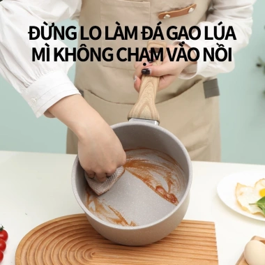 Nồi tuyết Nhật 16/18cm cao cấp - Nồi sữa, đựng thực phẩm bé, giảm còn 119.000 VND