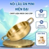 Nồi Vàng Chảo Mini Inox 20cm - Chống Dính, Nấu Lẩu, Mì Cay, Xào Nướng, Dùng cho Bếp Gas, Điện, Từ - Giá 26.000₫