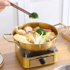 Nồi Vàng Chảo Mini Inox 20cm - Chống Dính, Nấu Lẩu, Mì Cay, Xào Nướng, Dùng cho Bếp Gas, Điện, Từ - Giá 26.000₫ 8