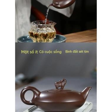 Nồi Voi Cát Tím Yixing - ấm trà may mắn, quà tặng, bộ ấm trà thay thế, 127.500₫ - bán buôn 6