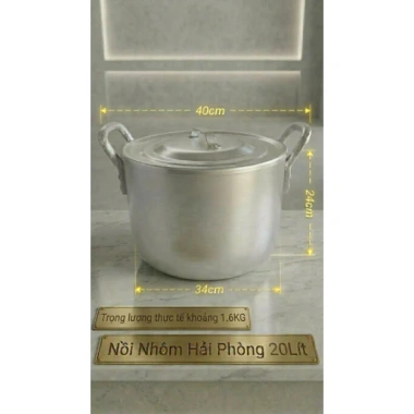 Nồi Xoong Nhôm Hải Phòng dày đặc 16‑40L - Hàng VNXK, giá chỉ 270k (giá gốc 324k) 4 Nồi Xoong Nhôm Hải Phòng dày đặc 16‑40L - Hàng VNXK, giá chỉ 270k (giá gốc 324k) 4