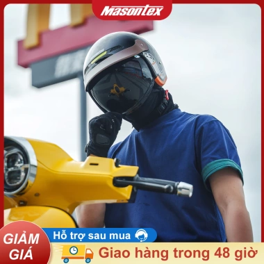 Nón 3/4 Masontex kính ẩn - Phong cách thời trang, nhẹ, bảo vệ tối ưu khi đi xe máy