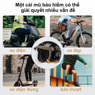 Nón Bảo Hiểm 3/4 Masontex 702 - Kính Gập Tự Động, Nhựa ABS Siêu Nhẹ, Retro Royal, Dùng Xe Máy & Xe Điện - Giá 439k 8