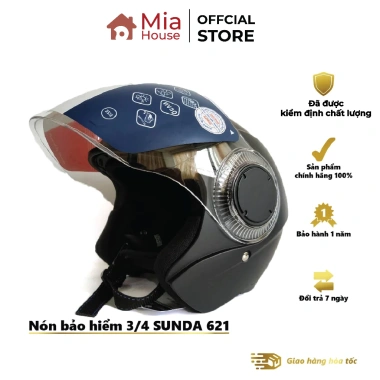 Nón bảo hiểm 3/4 SUNDA 621 - Giá ưu đãi 550k, bảo vệ tối đa, đa màu sắc