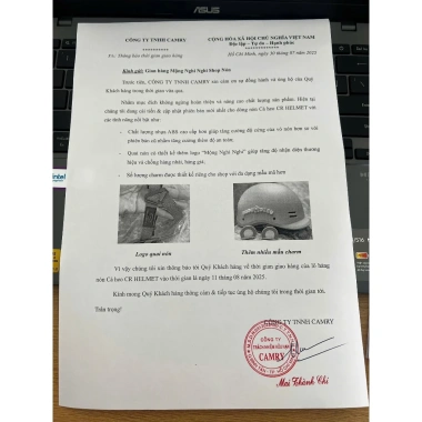 Nón Bảo Hiểm Cá Heo CR Helmet Camry Chính Hãng Chuẩn, Bảo Hành 12 Tháng, Giá 166.160 VND 2
