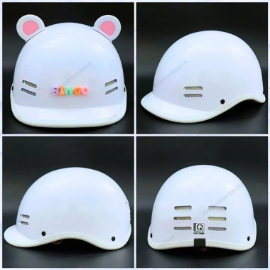 Nón bảo hiểm cá heo full size cho cả gia đình, màu trơn, phụ kiện, đạt chuẩn, bảo hành 12 tháng, 160.000 VND 6