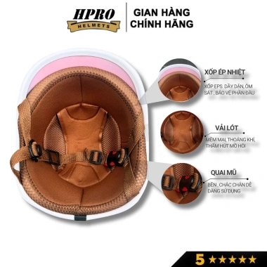 Nón bảo hiểm cá heo LOTA lỗ thông gió Freesize 55‑58cm, đa màu, giá 146.000₫ 6