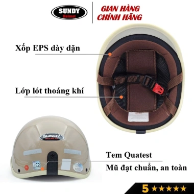 Nón bảo hiểm cá heo SUNDY HP6 Freesize 55-59cm, thời trang Nam Nữ đa màu, chuẩn an toàn 139.000₫ 3