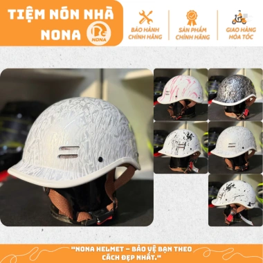 Nón Bảo Hiểm Cao Cấp Cá Heo Kiểu Nhật 1/2 Đầu Vân Carbon Bền Nhẹ Nam Nữ Xe Máy