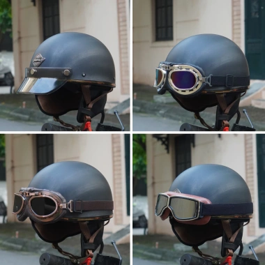 Nón bảo hiểm Napoli PUG Harley chính hãng Bảo hành 12 tháng tặng ốp da mũ phi công cao cấp giá 172.900₫ 10