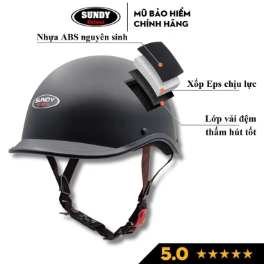 Nón bảo hiểm nửa đầu cá heo HP6 SUNDY – Thời trang, đa màu, Freesize 55‑59cm 3 Nón bảo hiểm nửa đầu cá heo HP6 SUNDY – Thời trang, đa màu, Freesize 55‑59cm 3