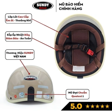 Nón bảo hiểm nửa đầu cá heo HP6 SUNDY – Thời trang, đa màu, Freesize 55‑59cm