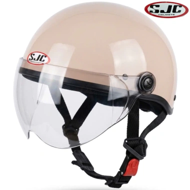 Nón bảo hiểm nửa đầu có kính BKTec SJC vòng đầu 56‑59cm – chính hãng, chỉ 129k