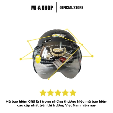 Nón bảo hiểm nửa đầu GRS A102K đa màu kèm kính chắn gió - giá chỉ 269.500 VND