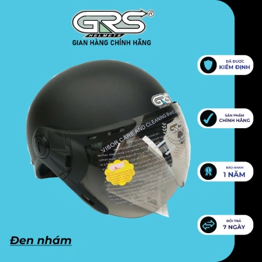 Nón bảo hiểm nửa đầu GRS A33k chính hãng đa màu, giảm 18% Bảo vệ nam nữ 9