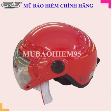 Nón bảo hiểm nửa đầu GRS A33K trắng, kính bảo vệ, giá ưu đãi 239.000 VND, đa màu 3