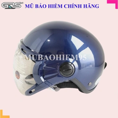 Nón bảo hiểm nửa đầu GRS A33K trắng, kính bảo vệ, giá ưu đãi 239.000 VND, đa màu 9
