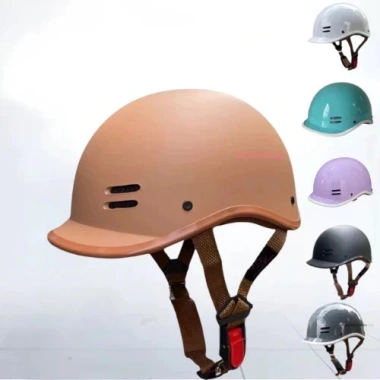 Nón bảo hiểm nứa đầu kiểu cá heo gọn nhẹ, cá tính - Giá chỉ 25.000₫ (giảm từ 31.500₫)
