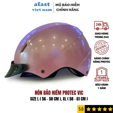 Nón bảo hiểm nửa đầu Protec Vic - nhẹ, thoáng mát, size 58-62 cm, nam nữ, giá chỉ 323.000₫