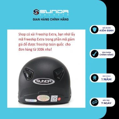 Nón bảo hiểm nửa đầu SUNDA 135D đa màu, giấu kính tháo lót - Giá chỉ 129.000₫ 7