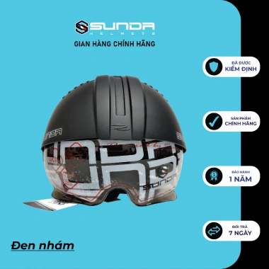 Nón bảo hiểm nửa đầu SUNDA 135D đa màu, giấu kính tháo lót - Giá chỉ 129.000₫ 10