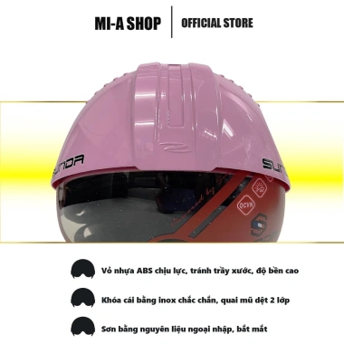 Nón bảo hiểm nửa đầu SUNDA 135D kính âm tháo lót cao cấp - đa màu, giá chỉ 389k 5