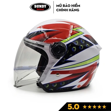 Nón bảo hiểm SUNDY Helmets 3/4 chính hãng an toàn thời trang cá tính Freesize 56-59cm giá 363.000đ