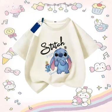 Nón bé cotton cổ tròn thoải mái, đơn giản, ngắn tay, in hình nhân vật 143.332₫