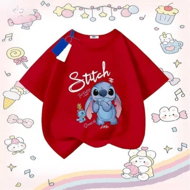 Nón bé cotton cổ tròn thoải mái, đơn giản, ngắn tay, in hình nhân vật 143.332₫