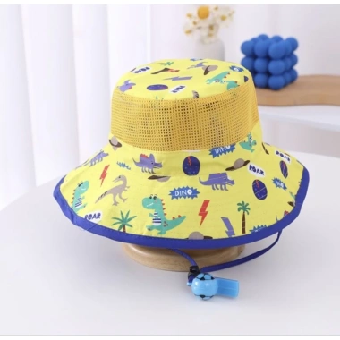 Nón bé rộng vành có còi - Mũ đi nắng thời trang, chống nắng phong cách biển mùa hè