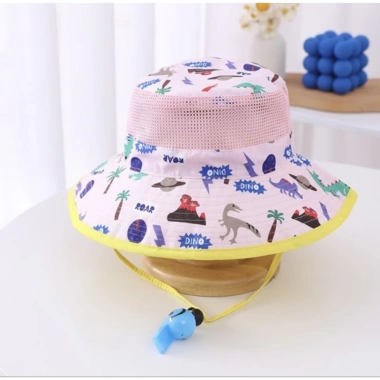 Nón bé rộng vành có còi - Mũ đi nắng thời trang, chống nắng phong cách biển mùa hè