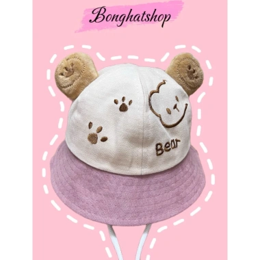 Nón bucket tai bèo gấu bear 1-3 tuổi Nón vành cho bé trai bé gái giảm còn 55.000đ 4
