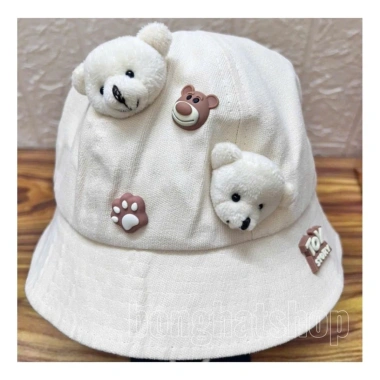 Nón bucket tai bèo gấu bear 1-3 tuổi Nón vành cho bé trai bé gái giảm còn 55.000đ 6