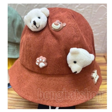 Nón bucket tai bèo gấu bear 1-3 tuổi Nón vành cho bé trai bé gái giảm còn 55.000đ 7