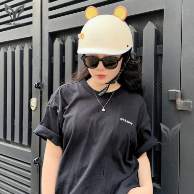 Nón Cá Heo VAROHELMET Freesize - Tặng Charm Chữ, Bảo Hiểm Chuẩn, Giá 295k