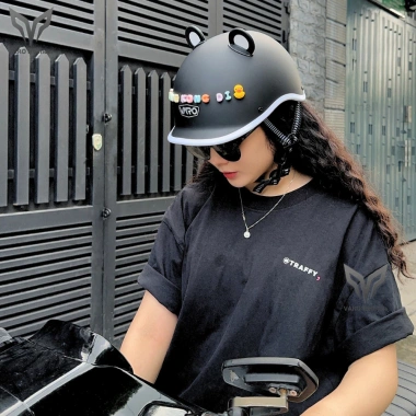 Nón Cá Heo VAROHELMET Freesize - Tặng Charm Chữ, Bảo Hiểm Chuẩn, Giá 295k