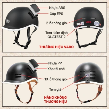Nón Cá Heo VAROHELMET Freesize - Tặng Charm Chữ, Bảo Hiểm Chuẩn, Giá 295k