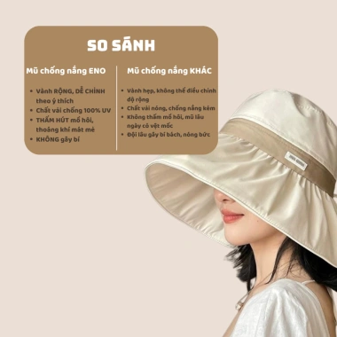 Nón chống nắng rộng vành LIKE-MCN01 UV cao, che nắng nữ đi biển, giá ưu đãi 60k
