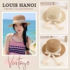 Nón cói ren viền vành tròn xinh xắn - Mũ đi biển nữ phối nơ, giá 37.500₫