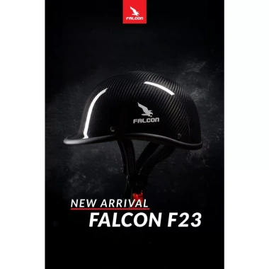 Nón Nửa Đầu Falcon F23 Carbon Chính Hãng – Siêu Nhẹ, Vành Nắng, Giá 1.7 Triệu