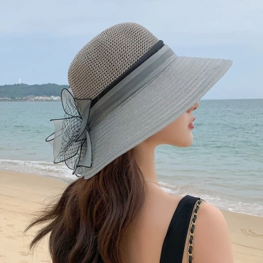 Nón rộng vành nơ hoa thời trang nữ tính - Giá chỉ 124.945₫, giảm tới 30%