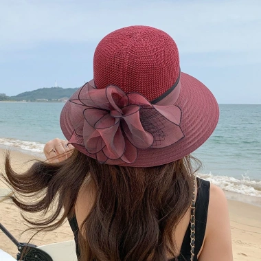 Nón rộng vành nơ hoa thời trang nữ tính - Giá chỉ 124.945₫, giảm tới 30%