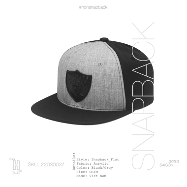 Nón Snapback Raiders Đen/Xám Nam – Thời Trang Chất Lượng Xuất Khẩu, Giá 200k