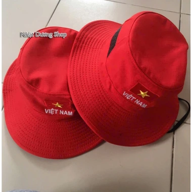Nón tai bèo lá cờ Việt Nam size rộng, vành 7cm, vải cotton thoáng mát, may lưới bên hông - Giá chỉ 47.900₫ 4