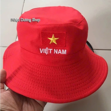 Nón tai bèo lá cờ Việt Nam size rộng, vành 7cm, vải cotton thoáng mát, may lưới bên hông - Giá chỉ 47.900₫ 5