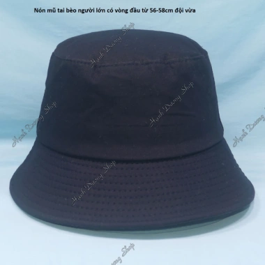 Nón tai bèo nam nữ mũ bucket thêu chữ, vải cotton thoáng mát, giá chỉ 34.800₫