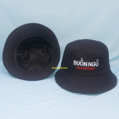 Nón tai bèo nam nữ mũ bucket thêu chữ, vải cotton thoáng mát, giá chỉ 34.800₫